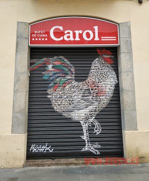 pintura mural gallo bufet de cuina carol polleria